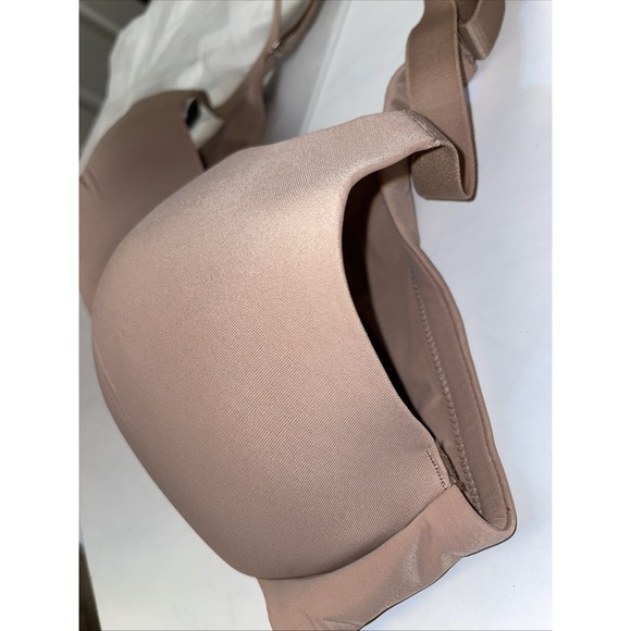 Skims 36D Beige Smoothing Full Coverage Lightly Lined Bra Sienna Underwire - Picture 5 of 8